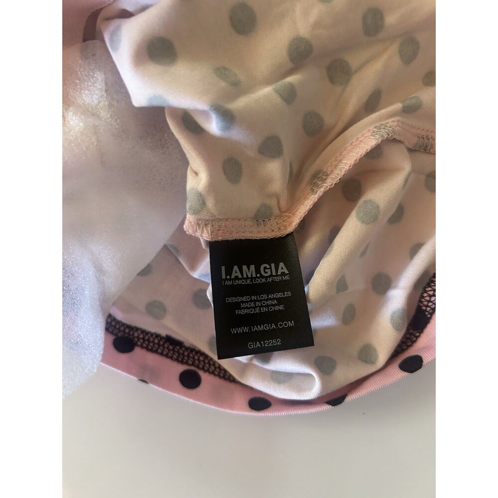 I AM GIA Women's Blare Full Zip Stretch Hoodie Black Pink Polka Dot Sz Medium - Picture 8 of 9
